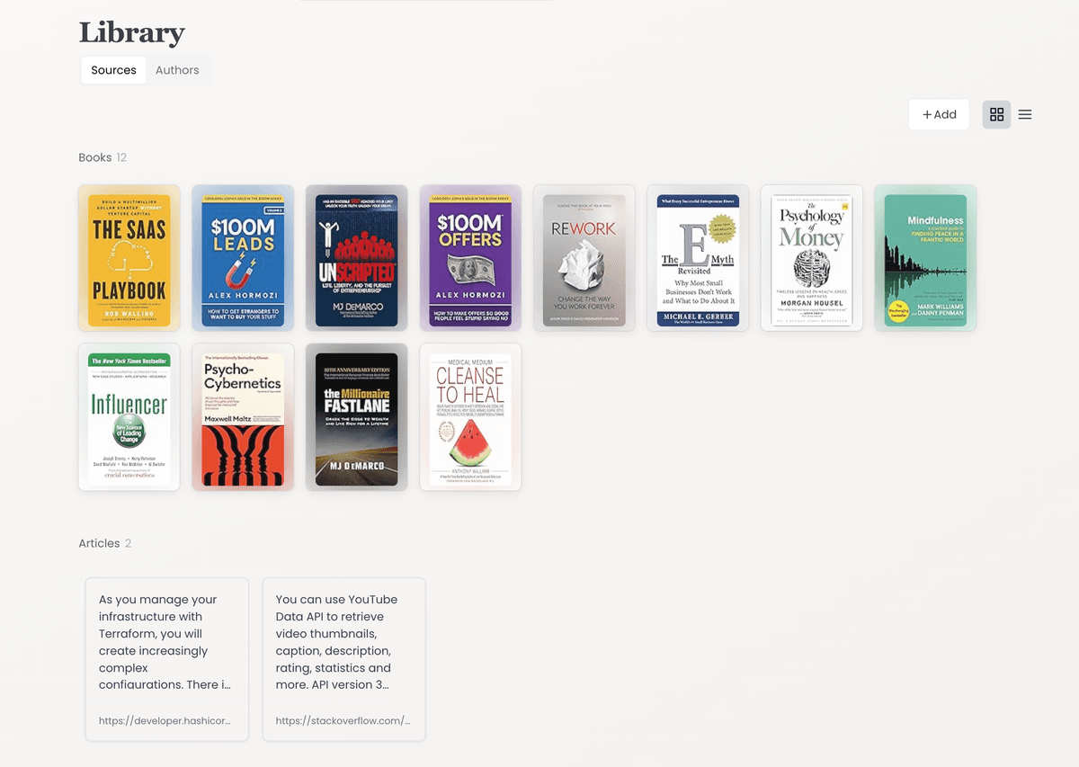 Library page
